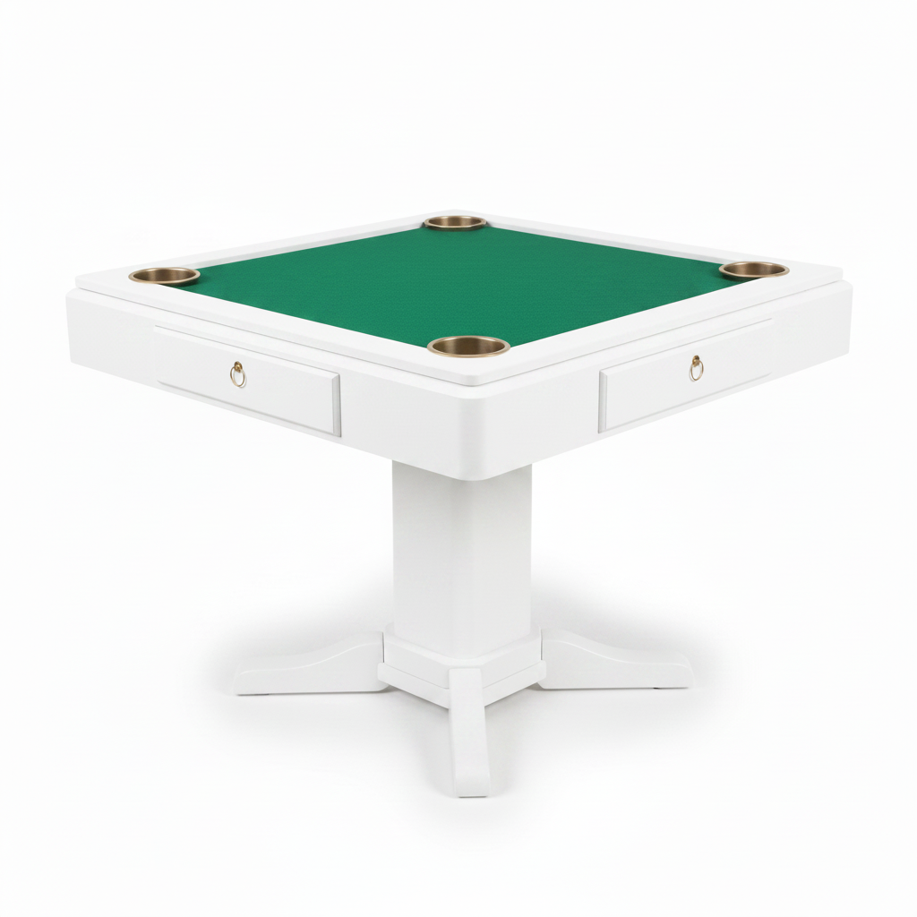 Alabaster Royale Pedestal Mahjong Gaming Table