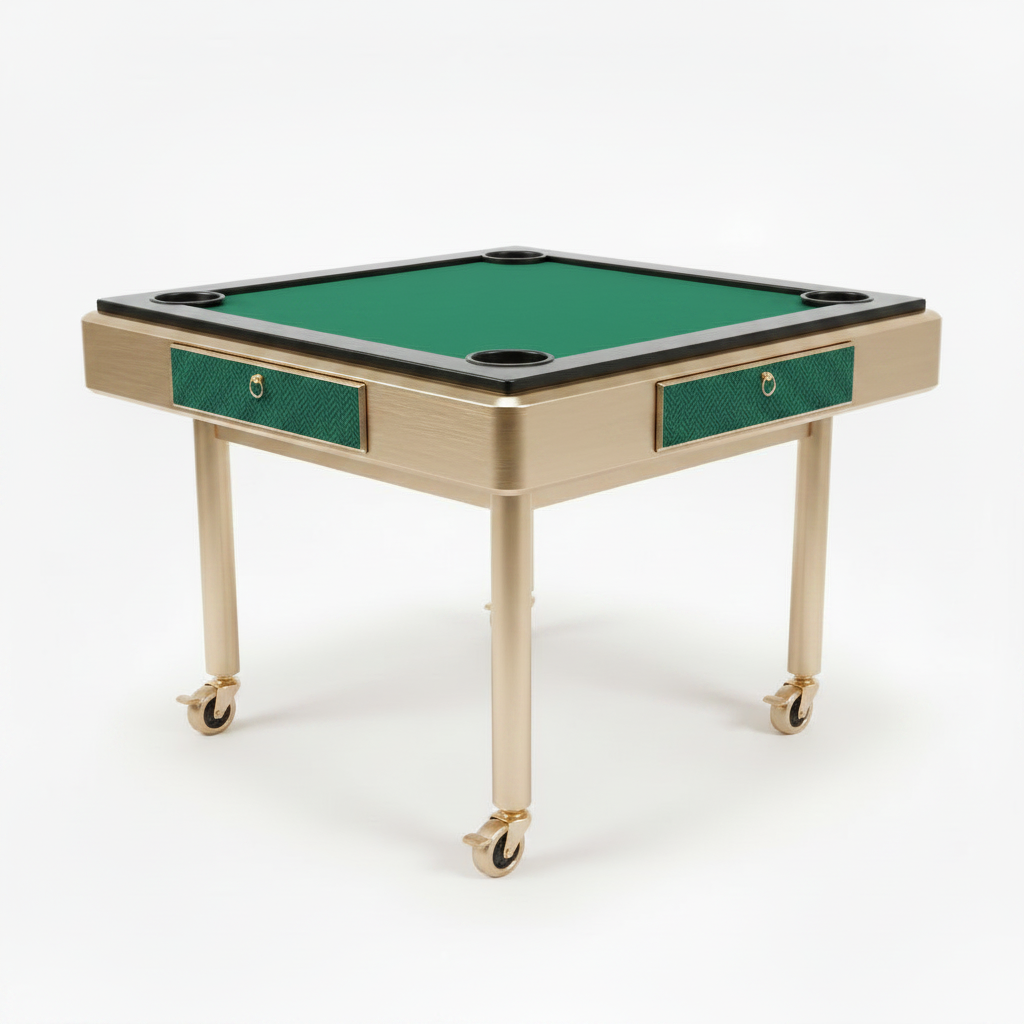 Meridian Mid-Century Walnut Mahjong Gaming Table